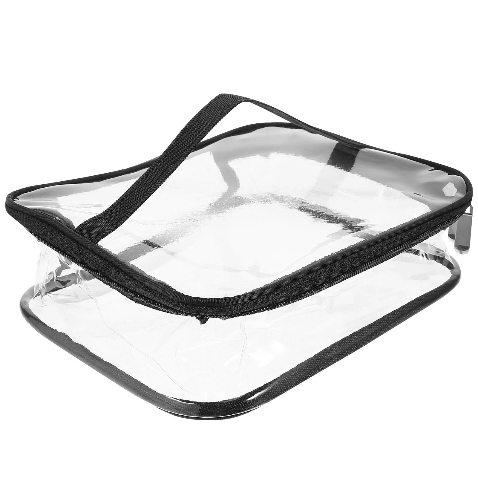 Pvc Handbag Transparent Storage Bag Travel Makeup Brush Case Lunch Tote Cosmetic PouchAirport Security Clear Bag