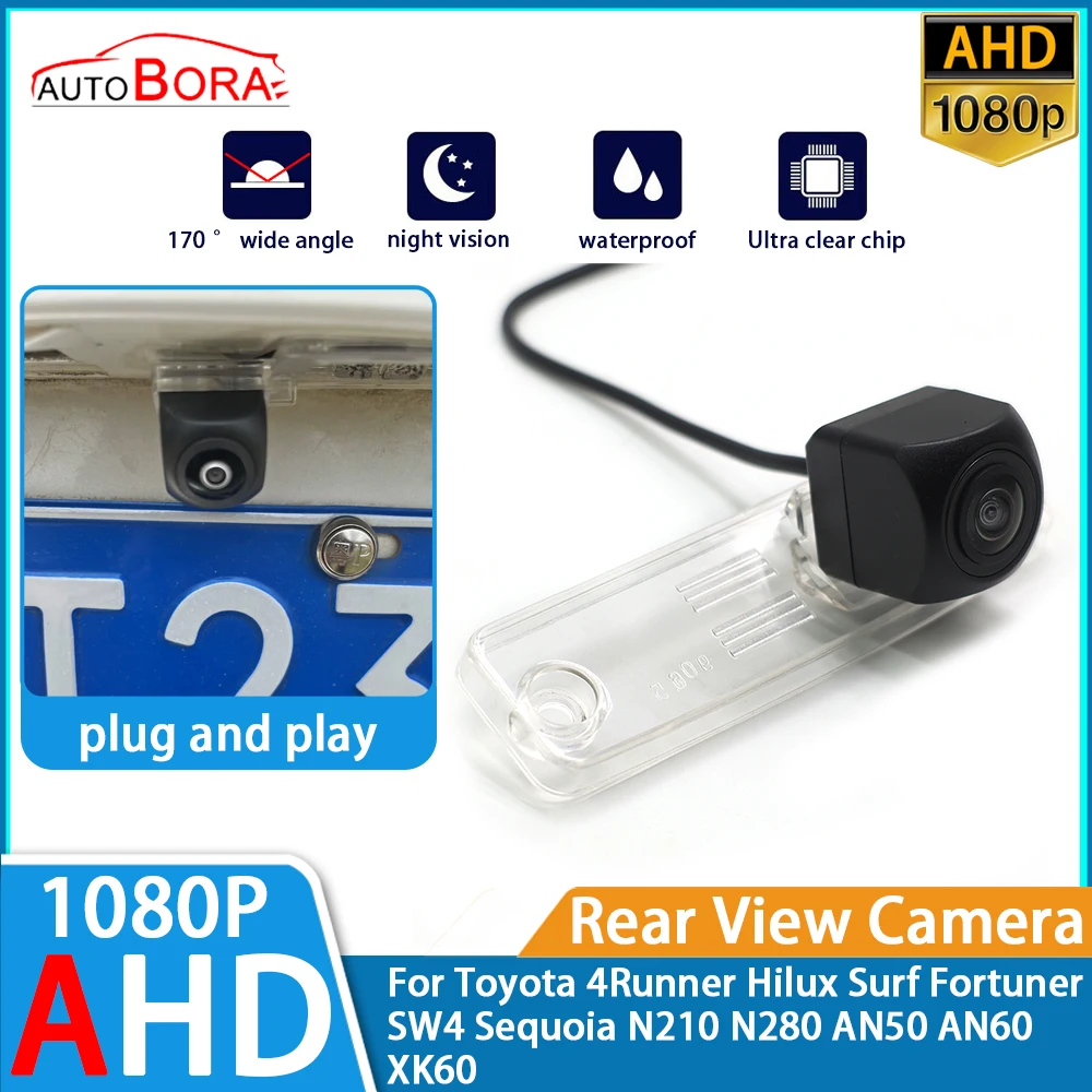 

Reverse Parking Car Rear View Camera AHD 1080P for Toyota 4Runner Hilux Surf Fortuner SW4 Sequoia N210 N280 AN50 AN60 XK60