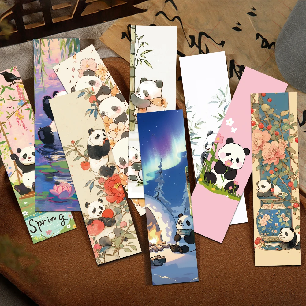 

30pcs Cartoon Cute Panda Bookmarks Reading Pages Books Annotated Paper Card School Stationary Supplies DIY Aesthetic Bookmarks