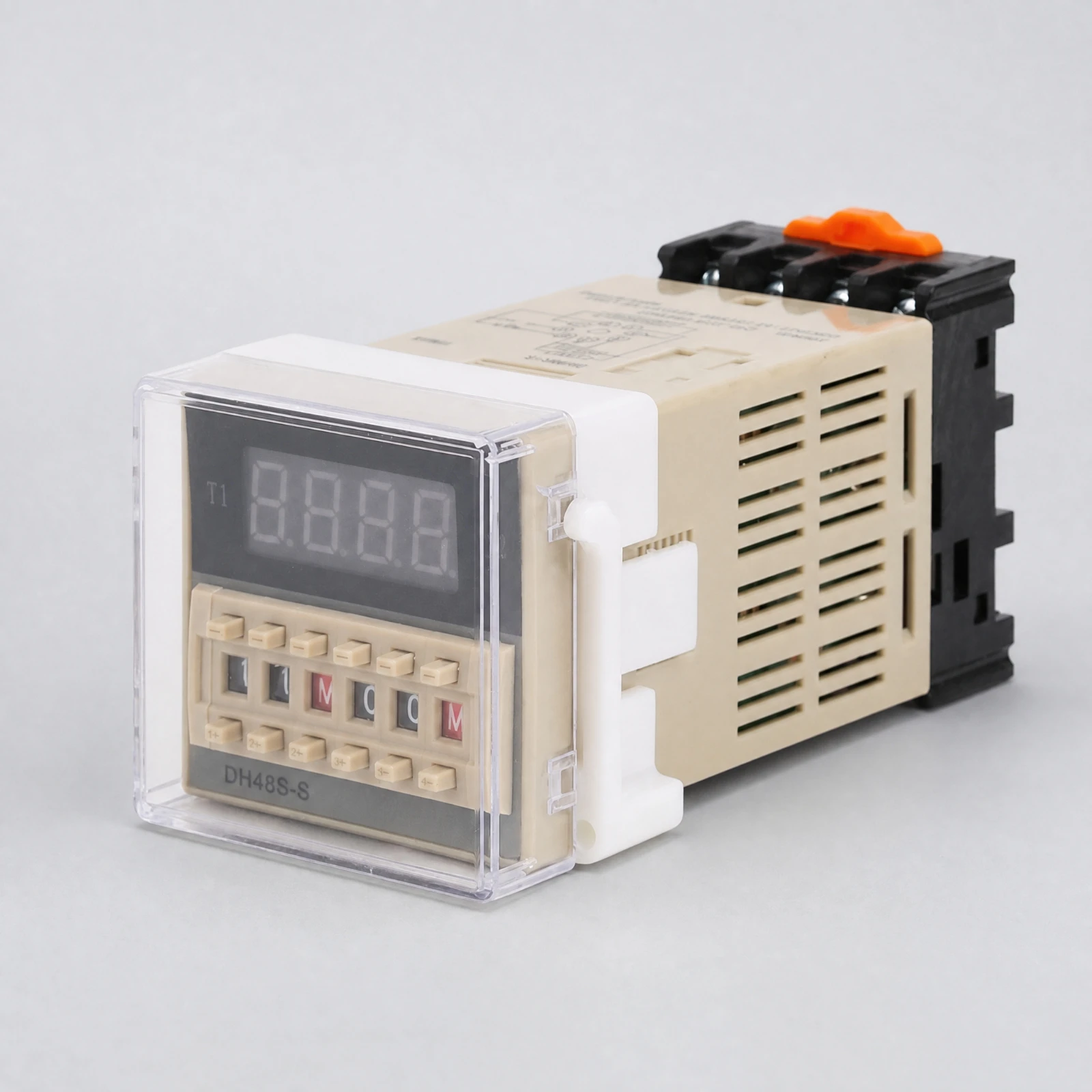 DH48S-S Digital Time Relay Vented Housing Single-Group Cyclic Timing Relay Reliable Compact for Automation Technicians