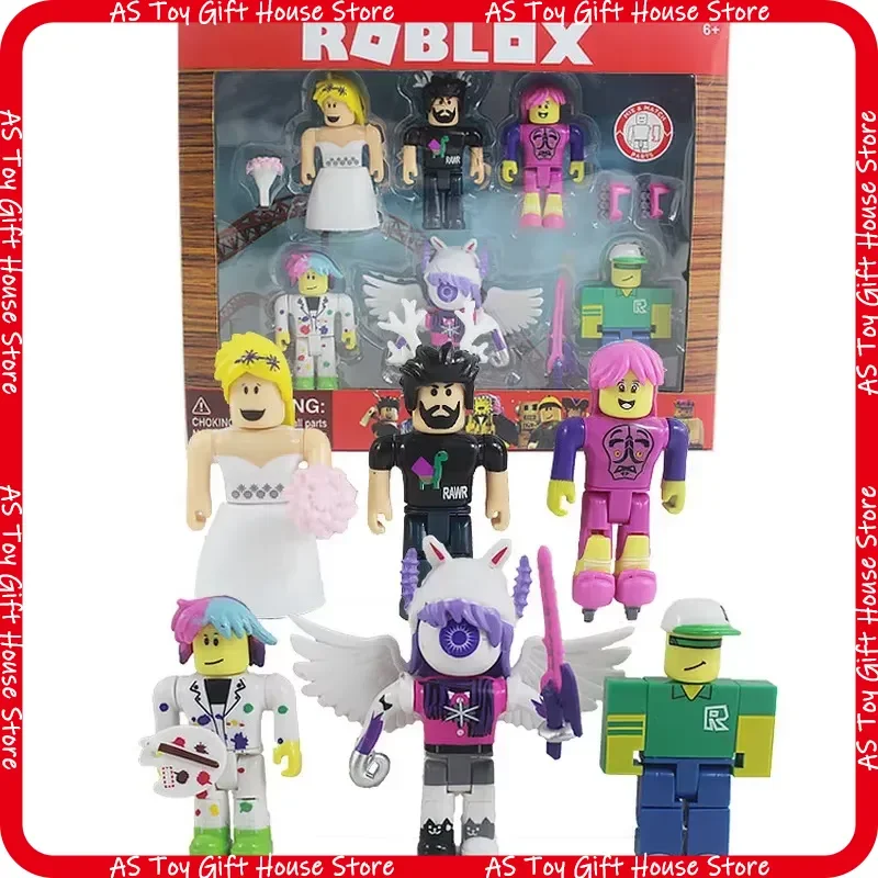 Figuras de acción de Roblox de 2.5 a 3 pulgadas, muñecos de juego de mundo virtual, varios estilos con armas, juguetes coleccionables, regalo.