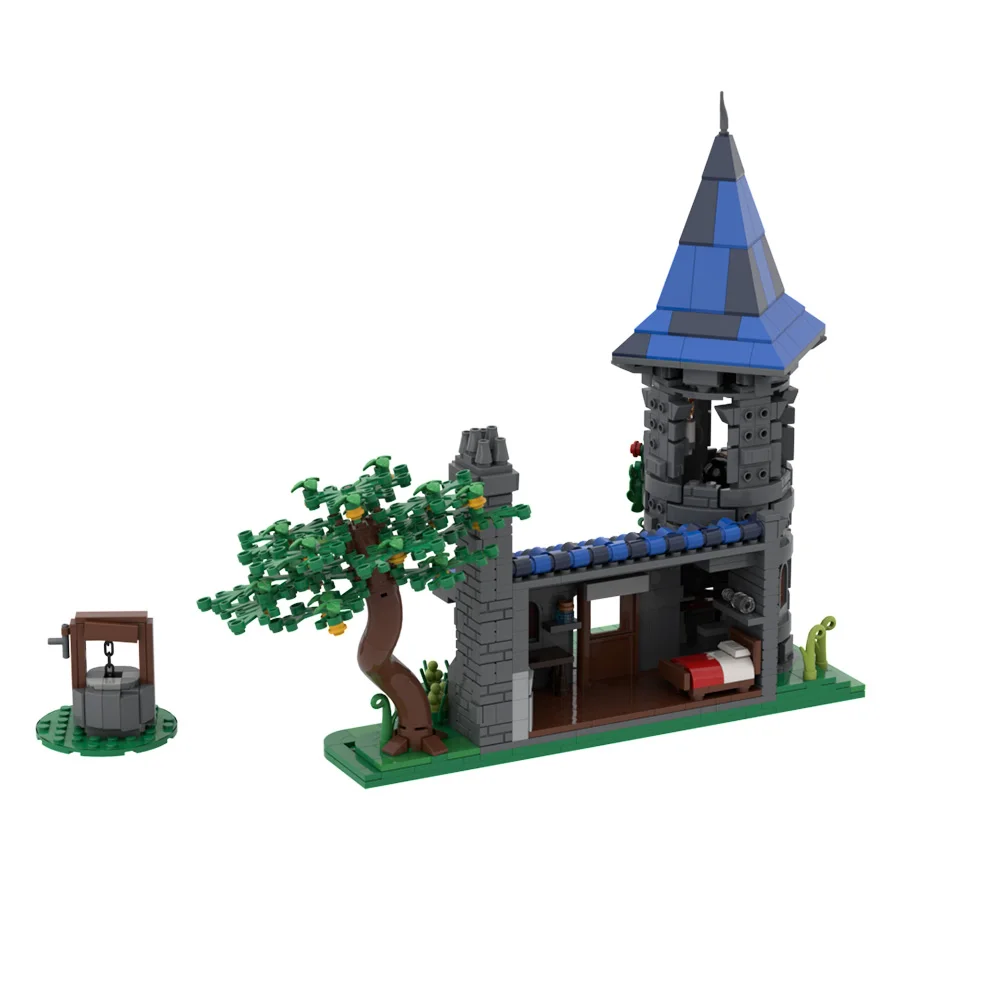 Magic Wizard Home Building Blocks Set, Tower House Castelo, Wizard Home, Castelo Brinquedos educativos, Novos presentes MOC