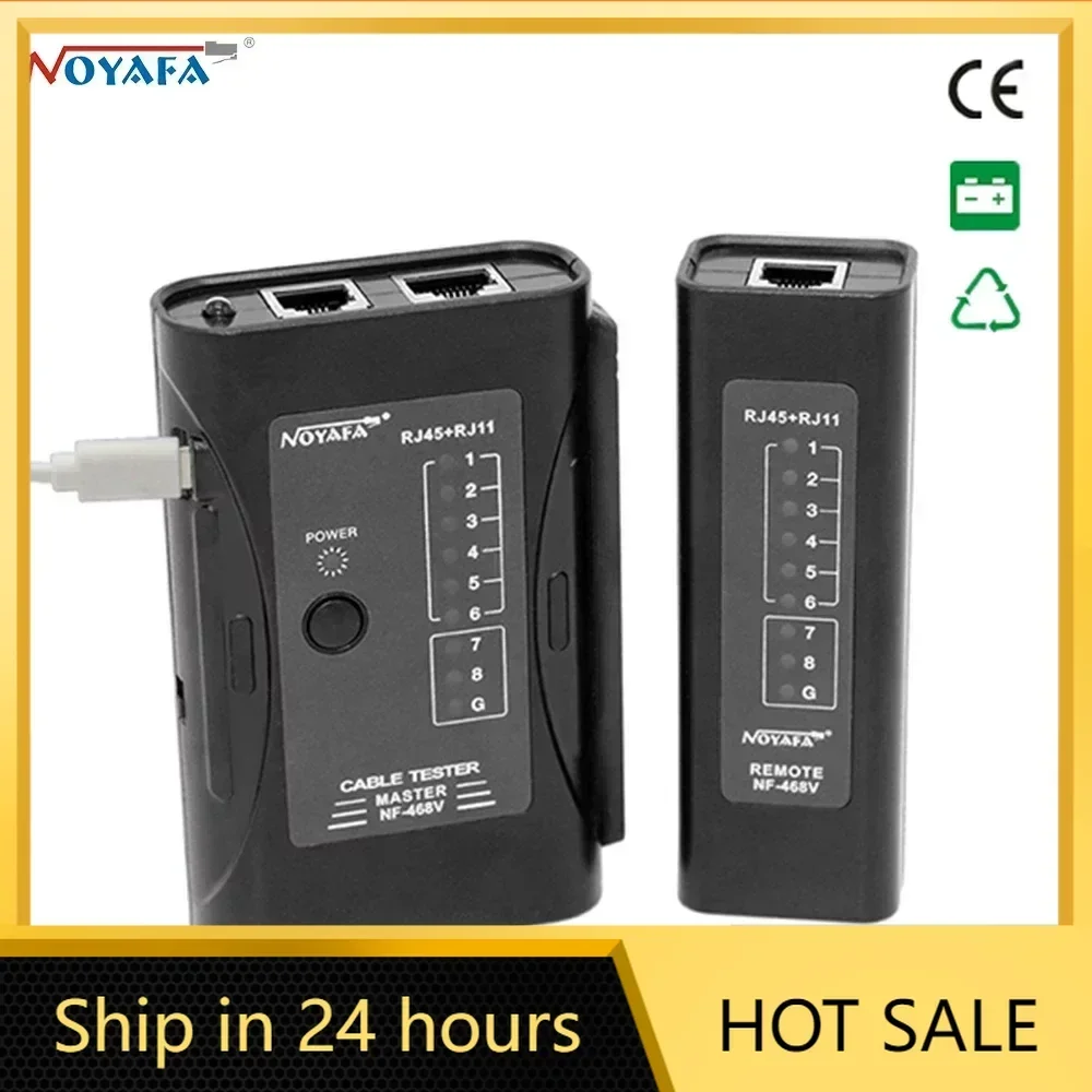 Noyafa NF-468V Network Ethernet RJ45 CAT5E CAT6 LAN Cable Tester RJ11 Test Tools For UTP/STP Line RJ12 Wire Check