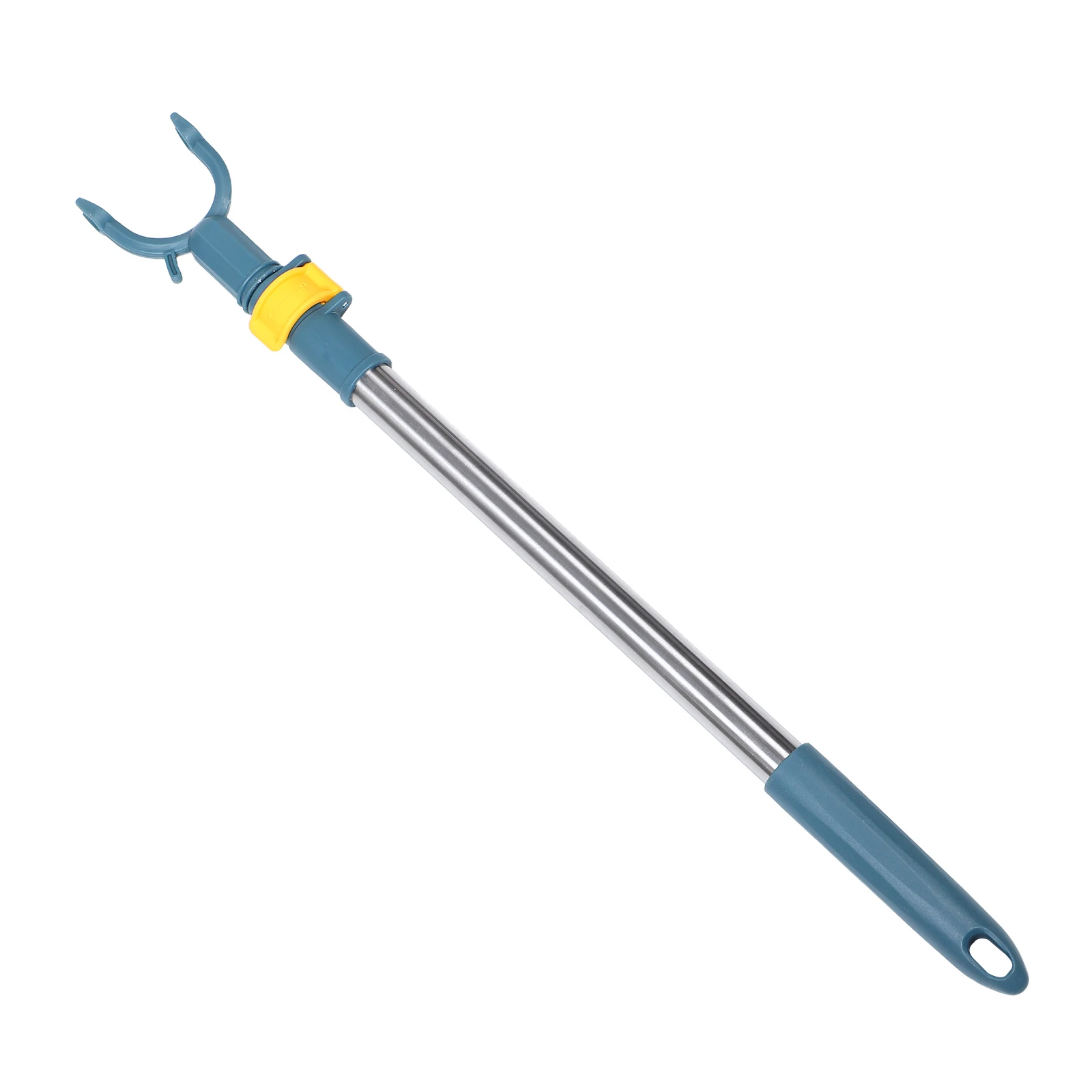 

Adjustable Stainless Steel Closet Pole Telescopic Clothesline Rod Blue Finish Secure Locking Compact Design For Home
