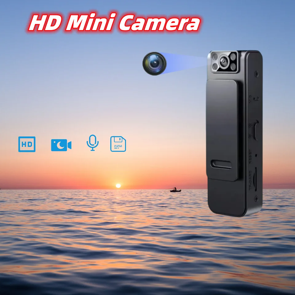 1080P HD Portable Sports Action Camera Back Clip Video Recorder Infrared Night Vision Motion Detection Audio Video Recorders