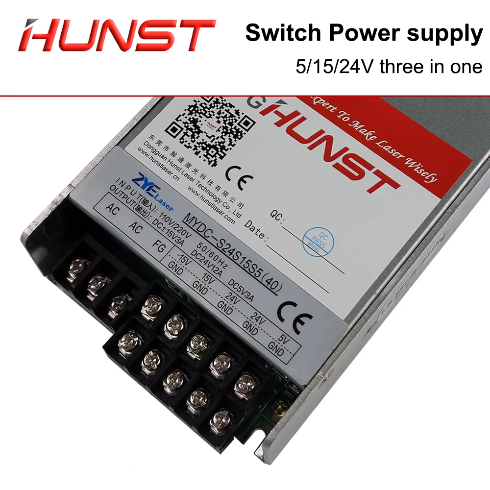 HUNST 500 واط تحويل التيار الكهربائي 3 في واحد إخراج العرض 24 فولت 15 فولت 5 فولت المدخلات 110 فولت/220 فولت لآلة الوسم والنقش بالليزر #1
