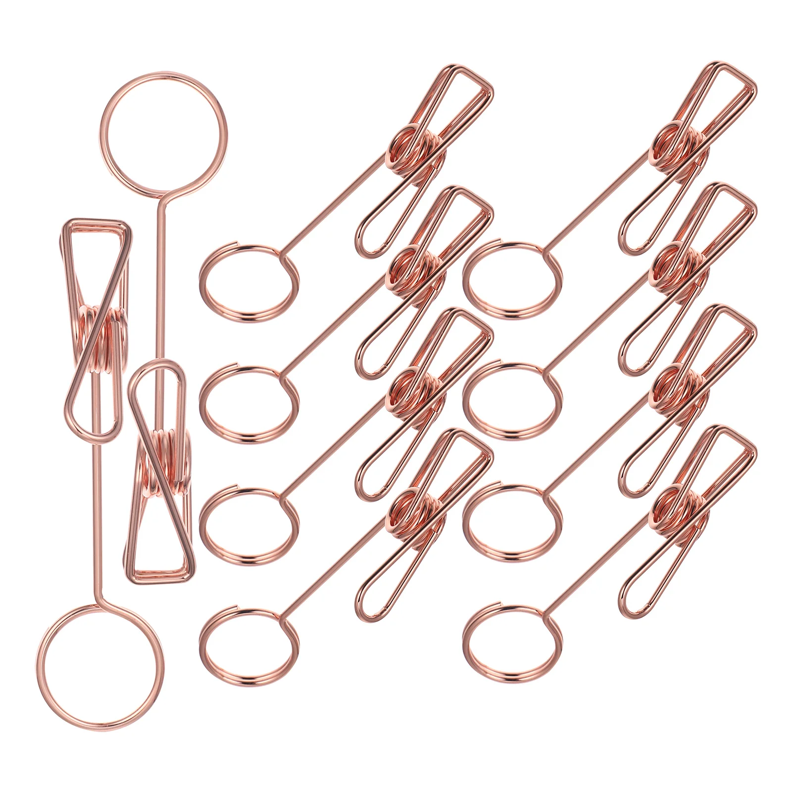 

10 Pcs Clothespin Metal Table Number Clip Note Folder Paper Memo Holder Iron Card Desk Photo Desktop