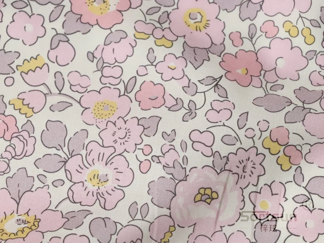 Betsy Floral 100% Cotton 80S Like Liberty Fabric Digital Printing For Sewing Cloth Dresses Skirt Kids Designer Poplin Sewing