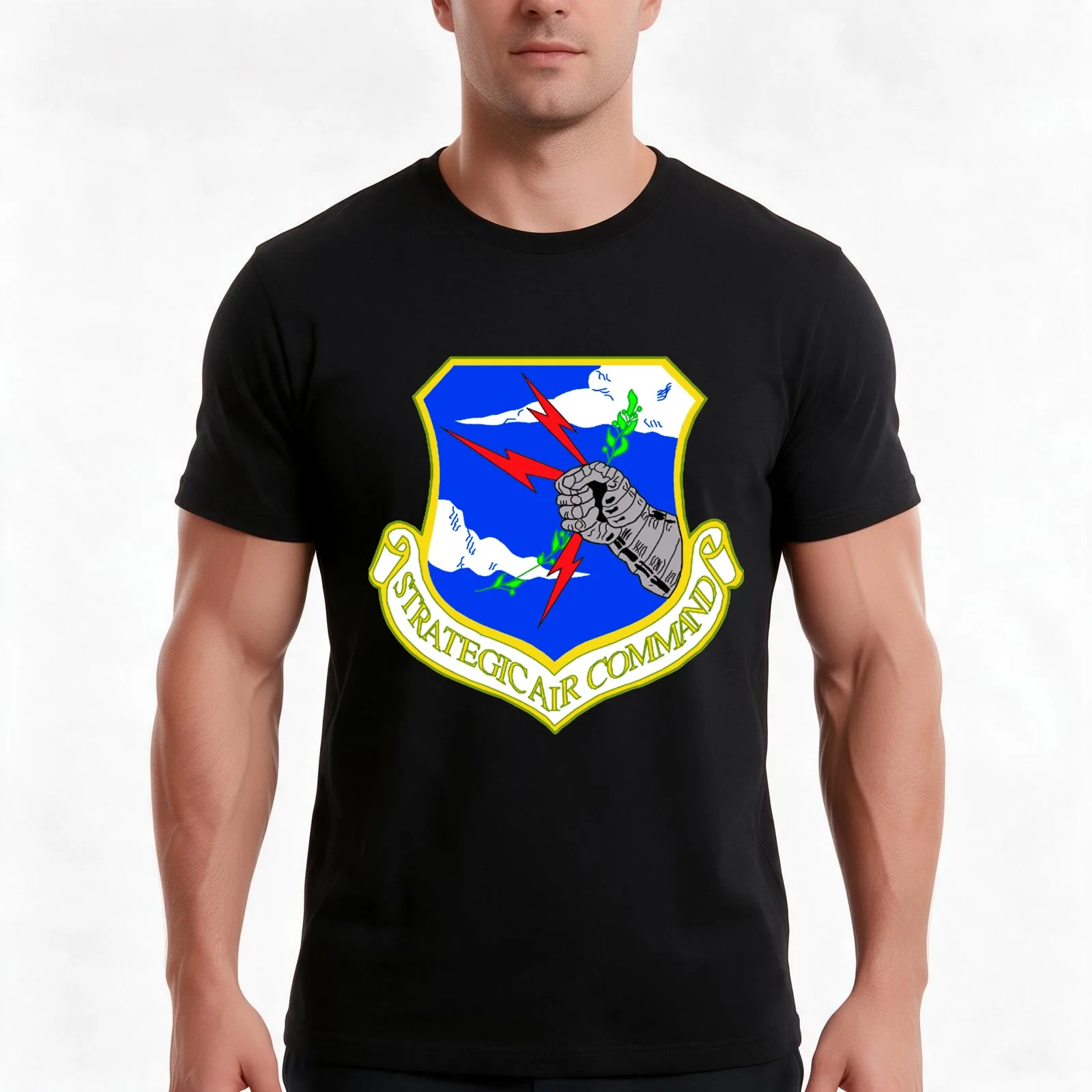 Strategic Air Command Crest Alternate Version T-Shirt Summer Casual Cotton Tee Oversized Streetwear Tops Unisex Men Women