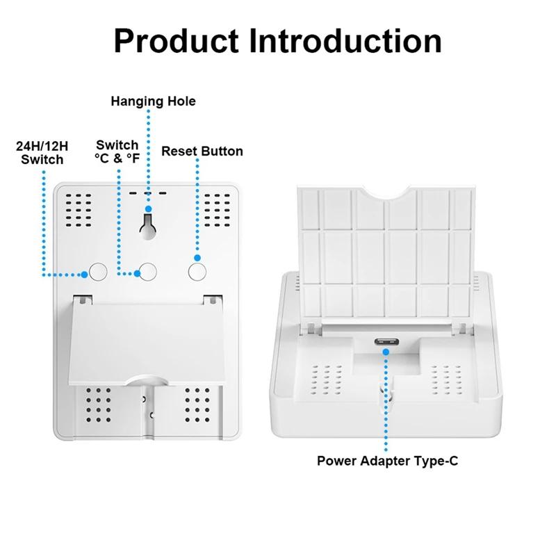 A26F-Wifi Smart Temperature Humidity Monitor With Sensor APP Remote Control Digital Temperature Humidity Sensor Voice Control