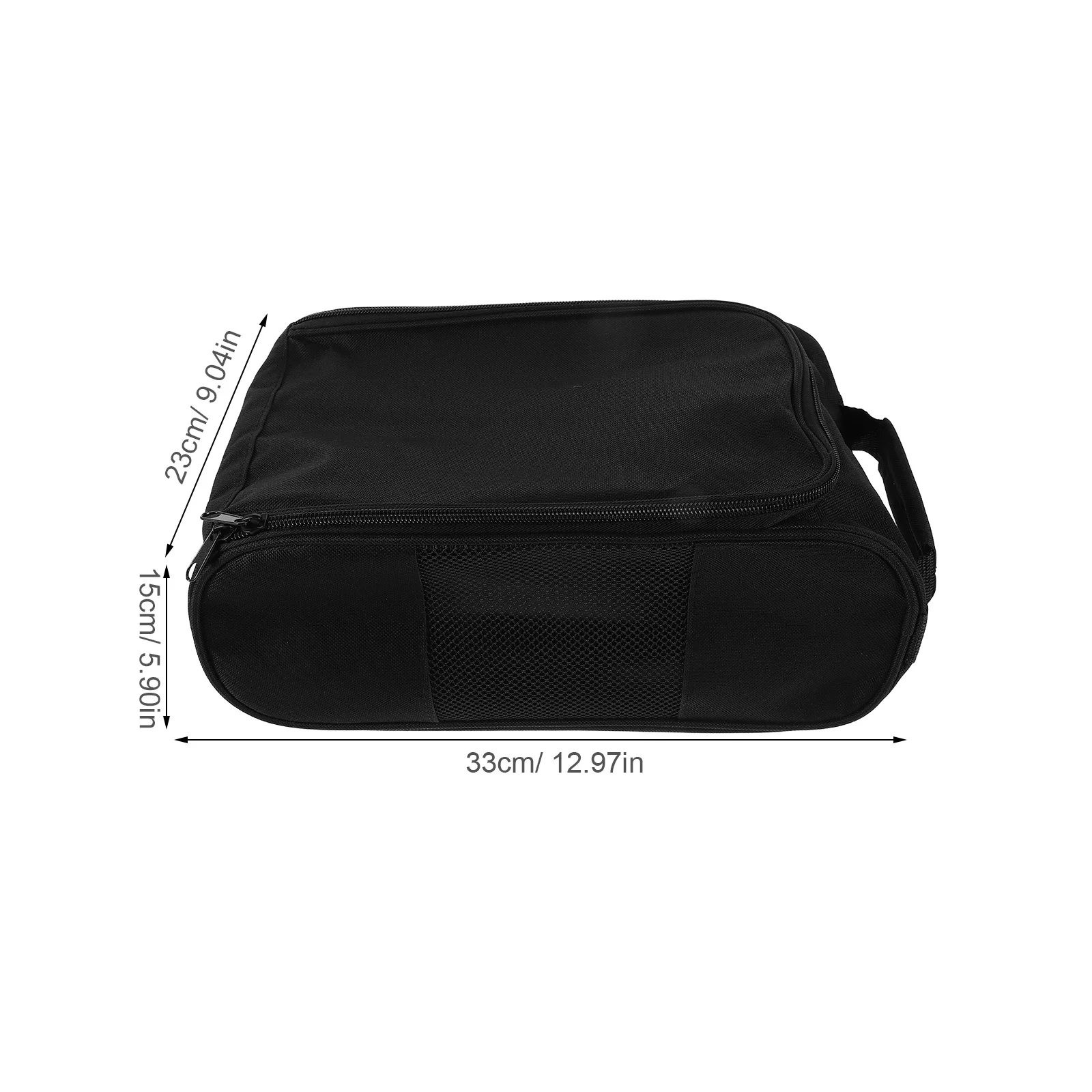 Golf Shoe Bag Zippered Carrier with Handle Side Ventilation for Socks Tees Sport Golf Baseball Soccer Accessory Travel Organizer