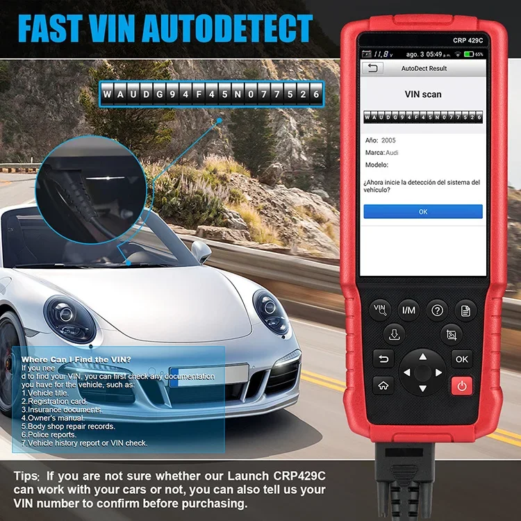 New X431 CRP429C 4 Systems OBDII Code Reader obd2 Auto Diagnostic Tool CRP429 C CRP 429C Scanner