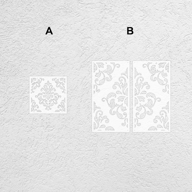 40cm - 80cm Stencil For Painting Decor Wall Plaster Decorative Template Damask Rococo Baroque Retro Luxury Vintage S222