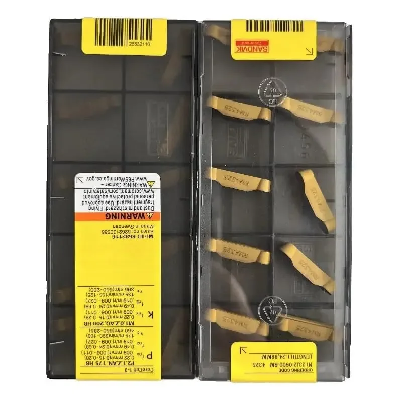 

SANDVIK / N123J2-0600-RM 4325 / Hard alloy CNC Blade 10 Pcs