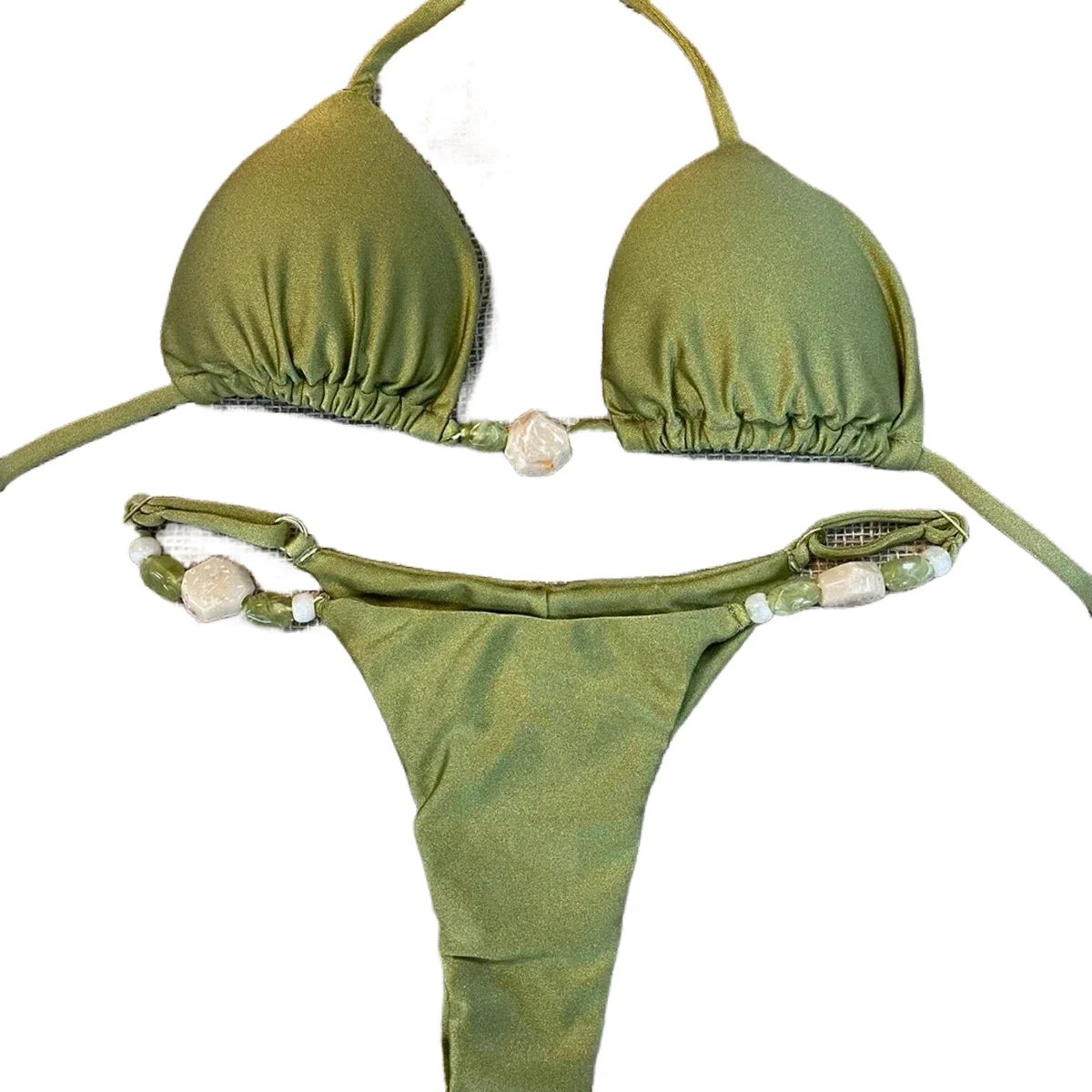 

2025 New Bikini Sexy Bikini Solid Color Split Women's Swimsuit