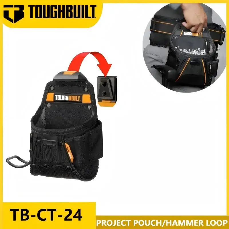 TOUGHBUILT TB-CT-24 Engineering Powder Hammer Ring Tool Kit, Tas Sabuk, Tas Penyimpanan Serbaguna