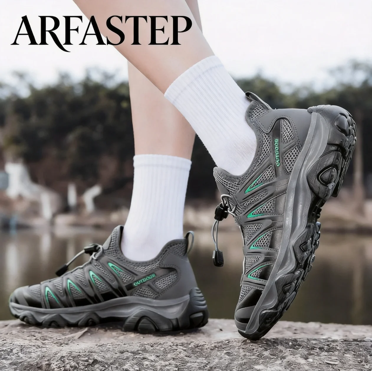 ArfaStep Unisex Breathable Mesh Hiking Shoes Non-slip Outdoor Trekking Sneakers Quick Dry