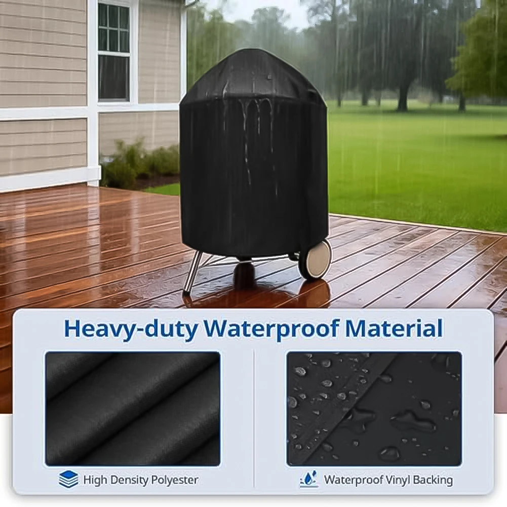 Heavy Duty Waterproof Grill Cover For Weber Grills Outdoor BBQ Cover 210D Waterproof Weather-Resistant Anti-UV Barbecue Cover