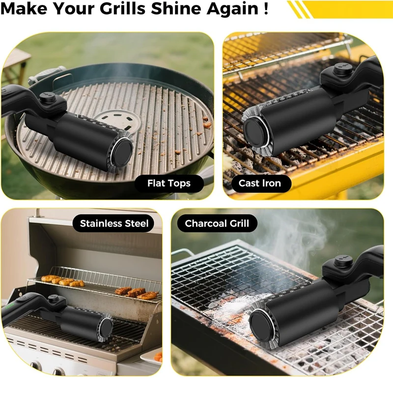 Electric Roller Grill Brush Electric Mesh For Cleaning A Bbq Net Grill Brush Barbecue Brush Kitchen Brush Carbon Brush - Image 6