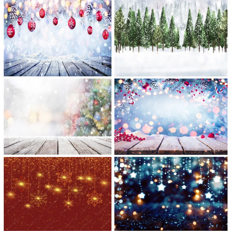 

SHUOZHIKE Christmas Dream Photography Background Snowman Christmas tree Backdrops For Photo Studio Props 211220 GBSD-03