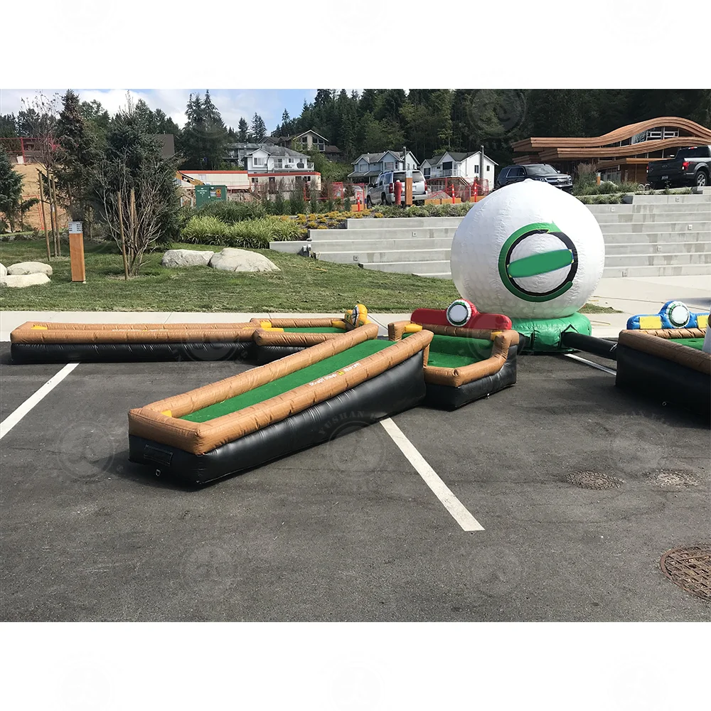 Commercial Inflatable 3/6/9 Holes Inflatable Golf Putt and Mini Golf Games Inflatable Sport Games for Kids and Adults