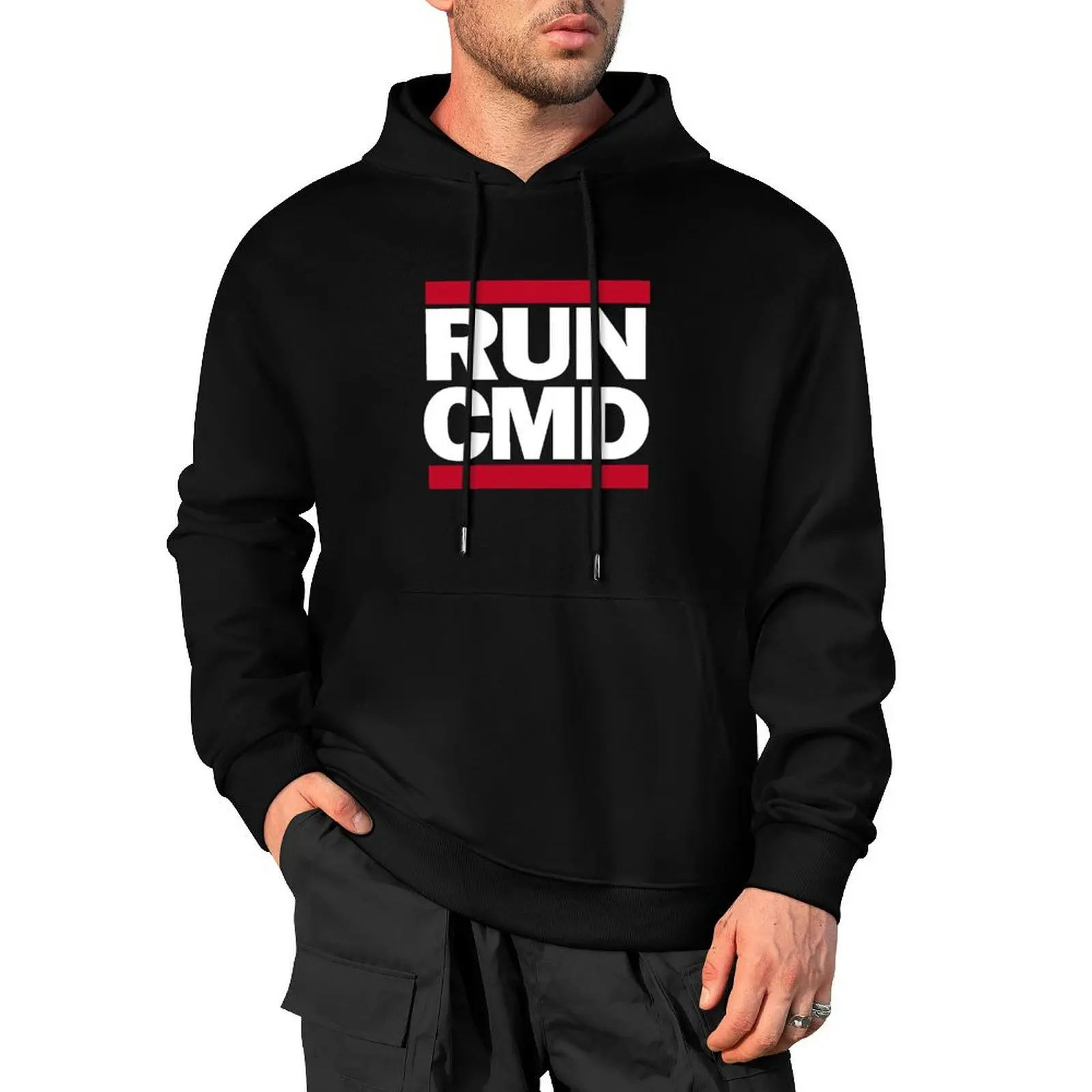 

RUN CMD Parody Classic Pullover Hoodie men clothes korean style clothes mens clothing mens hoodies