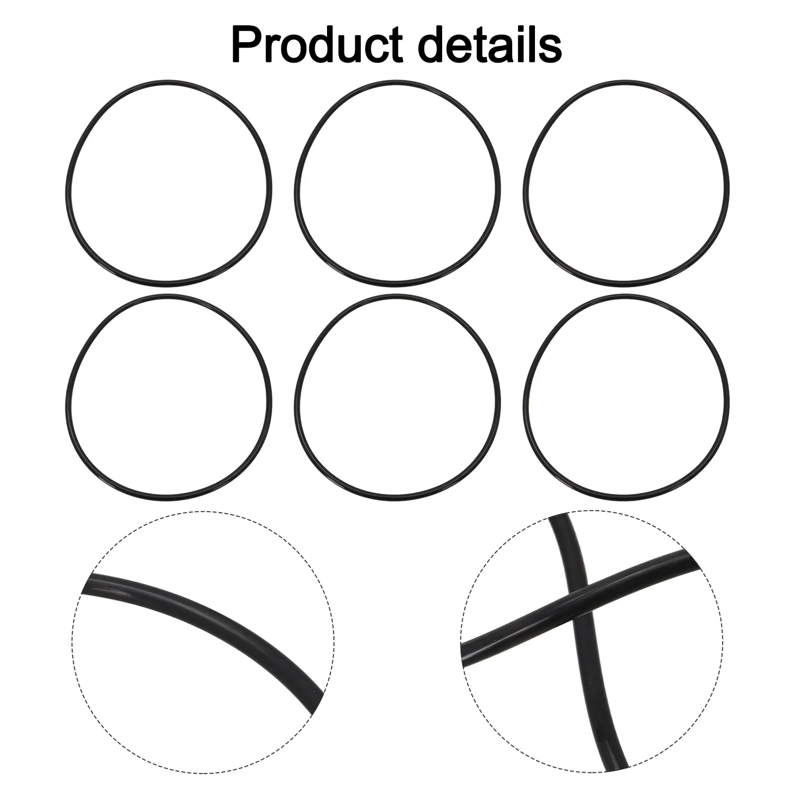 Budget Friendly Filter Maintenance Accessory Leak Prevention Black O-Ring Set Wide Compatibility 6 Pieces Included Repair Parts