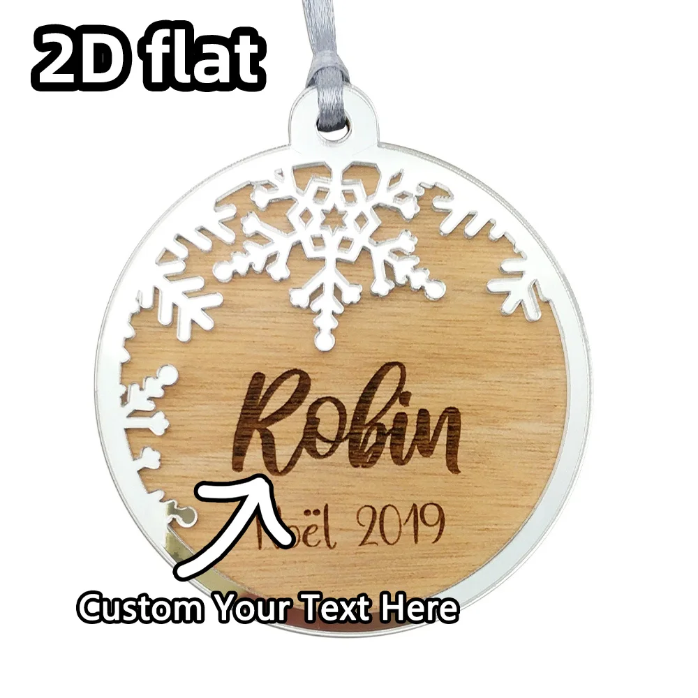 Personalized Christmas Bauble, Snowflake Design, Baby's First Christmas Ornament, Custom Holiday Decoration, Single Item