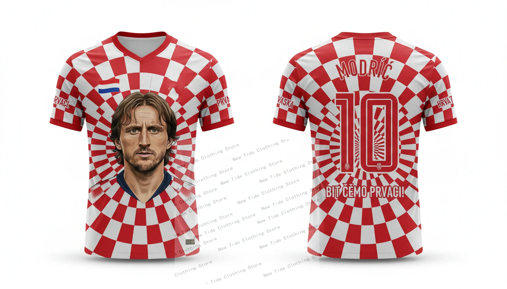 كرواتيا 2026 كرة القدم لكرة القدم جيرسي وتي شيرت للرجال المشجعين سوف نكون أبطال - ملابس نمط المعجبين تظهر دعمك 3