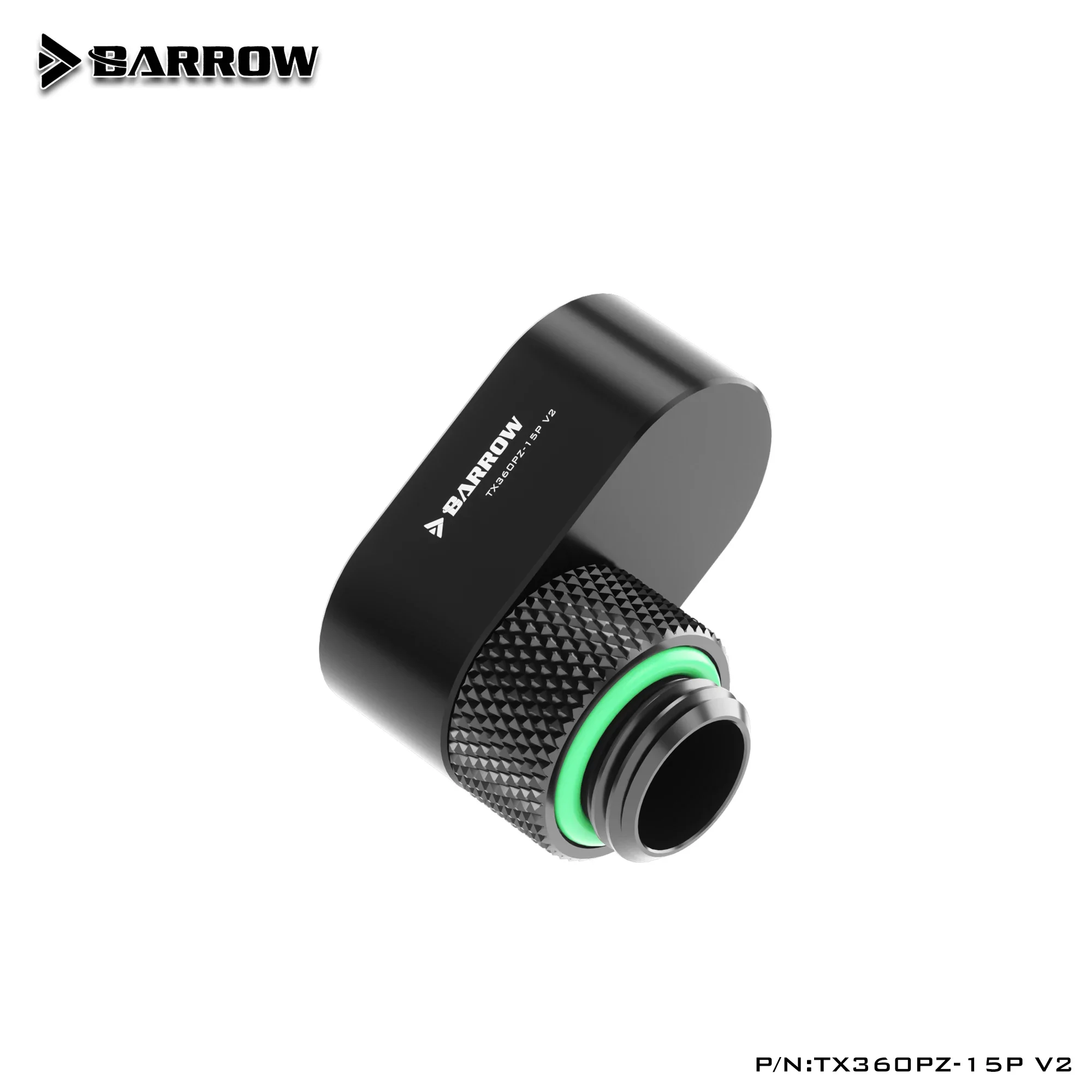 بارو TX360PZ-15P V2 POM 360 درجة تركيبات إزاحة دوارة G1/4 "الموضوع 15 مللي متر سبليت مياه التبريد موسع محول