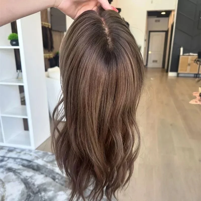 Natural Wave Wigs 26-Inch Chocolate Brown Synthetic HD Lace Front Wig Pre-Plucked Natural Hairline Heat Resistant Daily Wear
