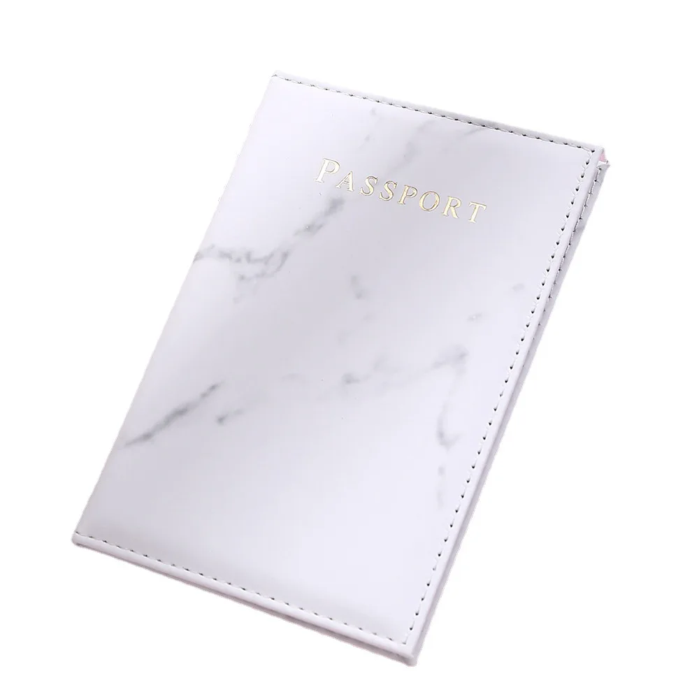 Travel Passport Holder Marble Pattern Passport Covers Passport Cover Flight Ticket Clip for Women Men ID Credit Card Holder