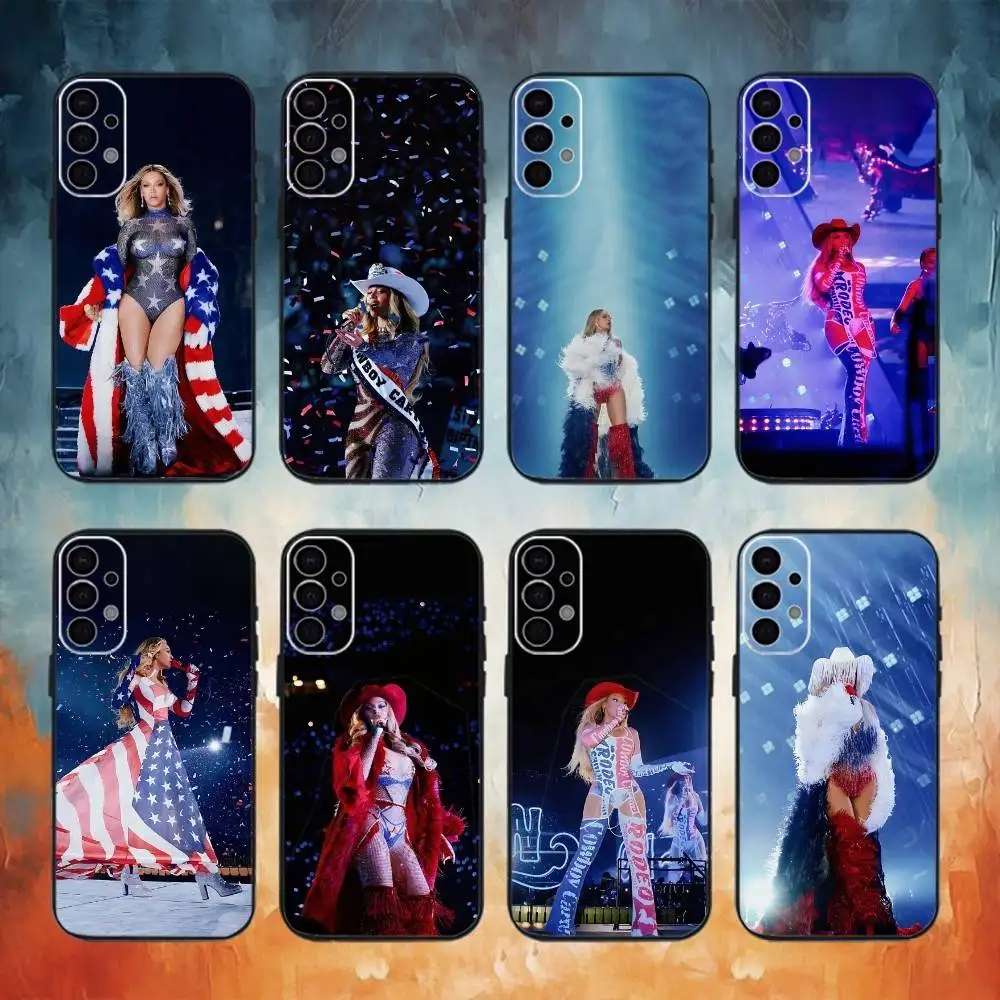 

singer Beyonce Phone Case For Samsung S25,S24,S21,S22,S23,S30,Ultra,S20,Plus,Fe,Lite,Note,10,9,5G Black Cover