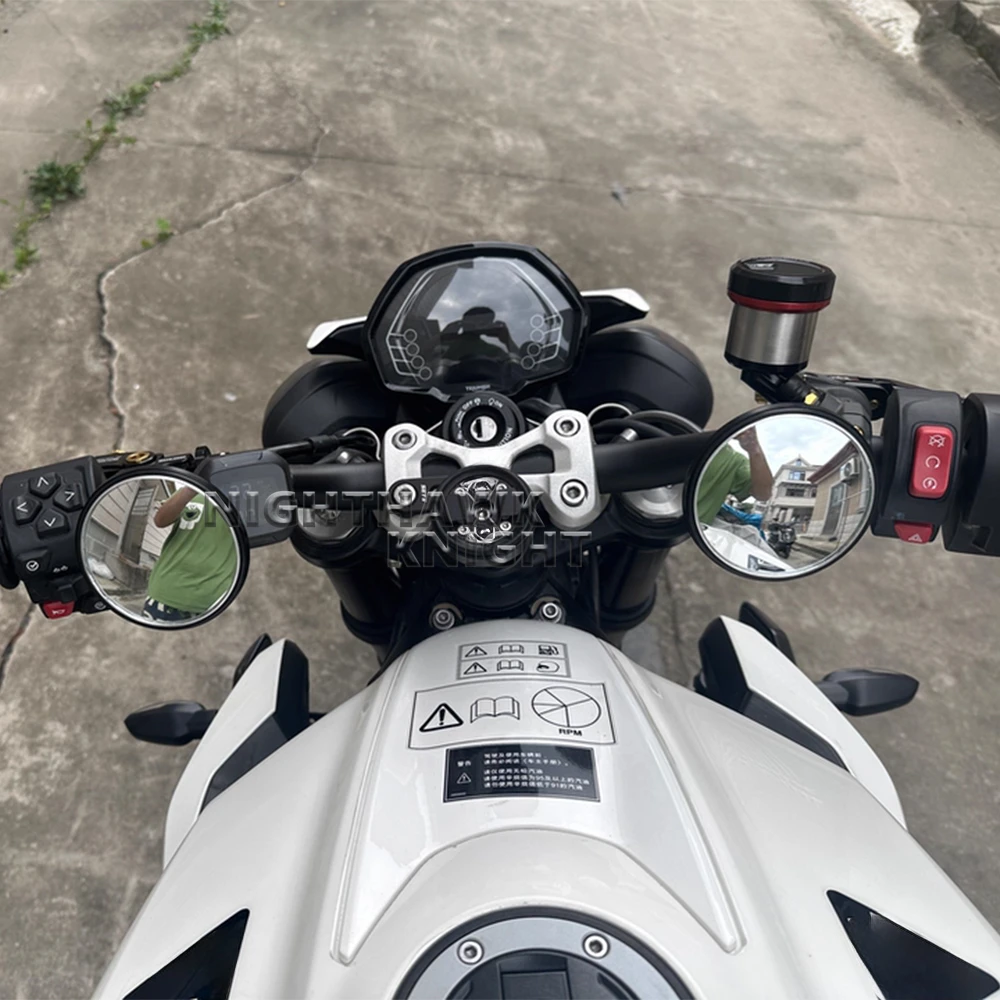 Für Street Triple RS S R765 765RS MOTO 2 CNC Aluminium Toter Winkel Spiegel Weitwinkel Konvexen Spiegel Motorrad Lenker Spiegel