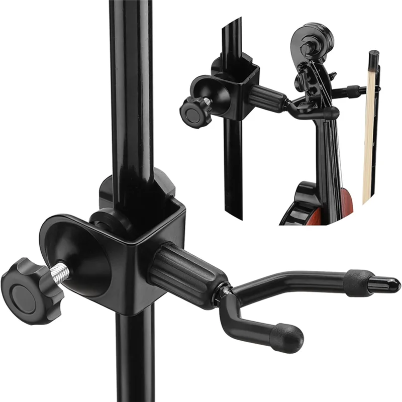 ABUE-Violin Hanger Holder 360° Rotate Viola Ukulele Hanger Violin Hanger For Music Stand For Stage Shows, Home Studio Practices