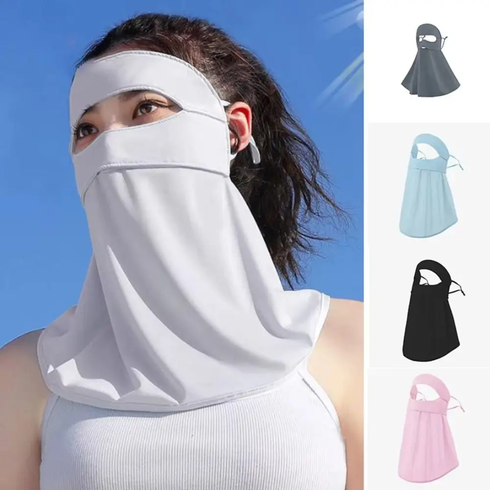 

Balaclava Mas Sunscreen Face Cover 360 Full Cover Neck Protection Ice Silk Sunscreen Mask UPF50+ Anti-UV Cycling Scarf