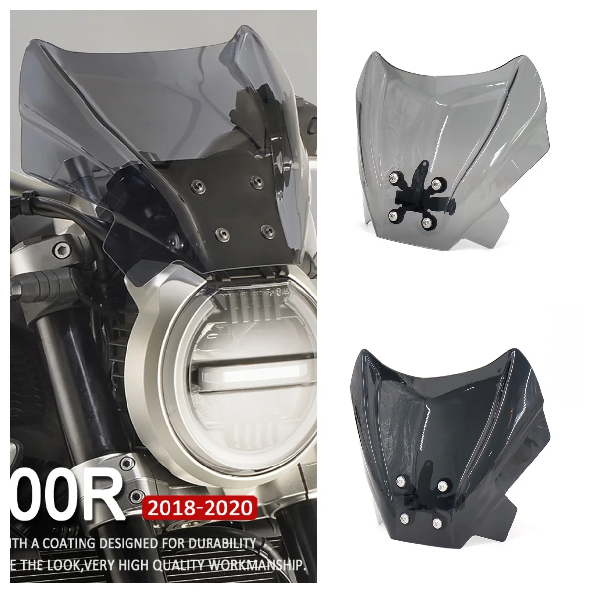 

Motorcycle Windshield For Honda CB650R CB1000R 2018-2020 Acrylic Windscreen Deflector Wind Shield Cover Visor Motorcycle Fairing