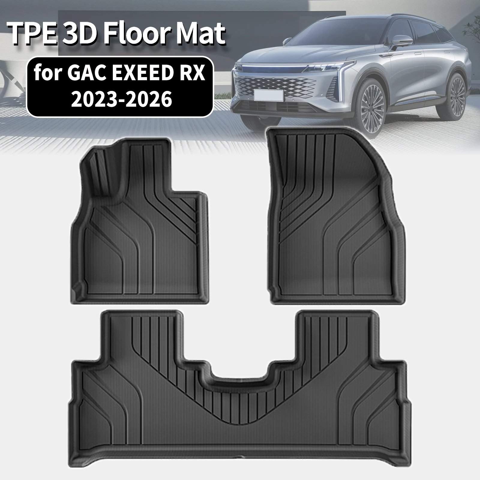 for EXEED RX Fuel 2023 2024 2025 2026 LHD TPE Car Floor & Trunk Mats, All-Weather Waterproof  (Not For RHD)