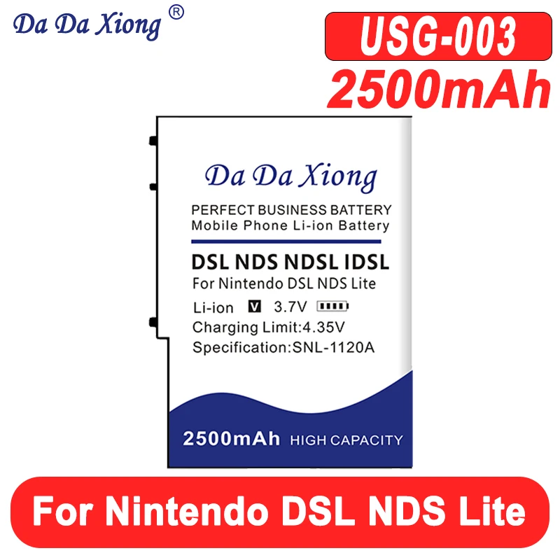

Аккумулятор DaDaXiong 2500 мАч для Nintendo DSL для NDS Lite для DSL NDS DSLNDS NDS DS Lite NDSL DSL