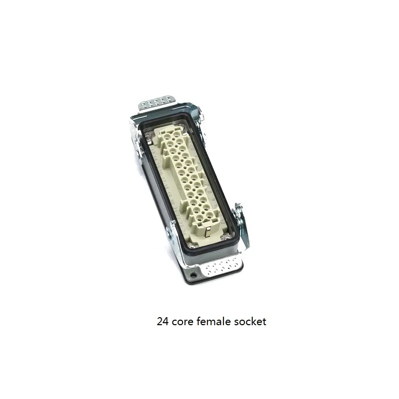 24 core new crimp heavy duty connector HDC-HE-024 Aviation Industry waterproof plug socket (more convenient and fast connection)
