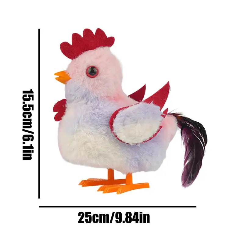Chodzący kogut zabawka elektryczny kurczak animowana zabawka trzepocząca pluszowa nauka edukacyjna pluszowa lalka dla chłopców dziewcząt dzieci dzieci