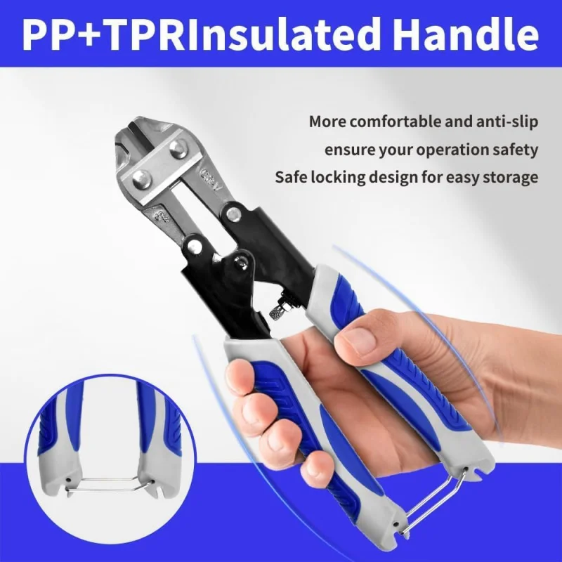 8-inch Wire Cutters Heavy Duty – Small Bolt Cutters & Shears Crafting,, and Electrical Work. Durable Steel Bl