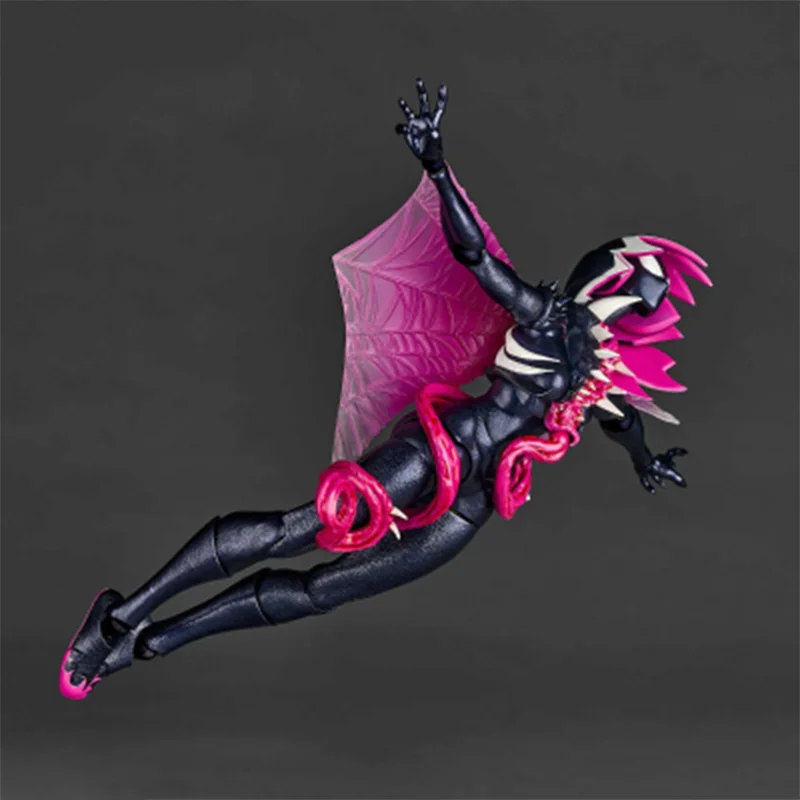 

【100% оригинал】KAIYODO Spider-Gwen - Gwenom - Amazing Yamaguchi - Коллекция Revoltech, серия, модель персонажа из мультфильма, подарки, игрушки