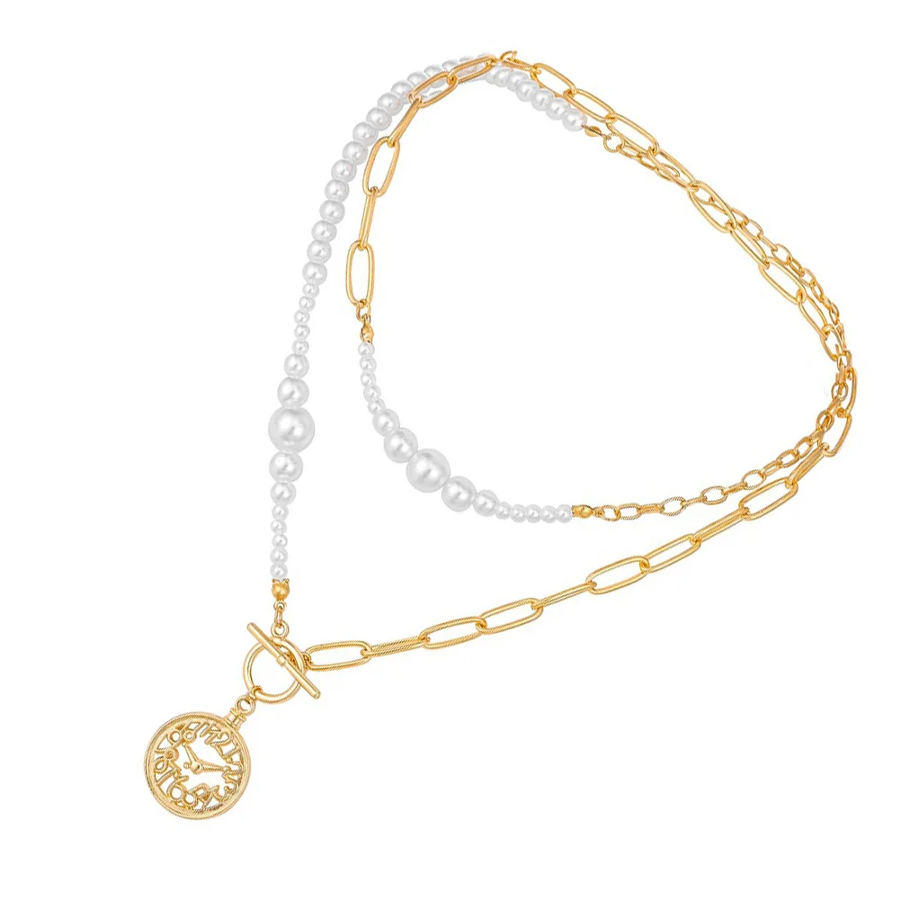

Pearl Clavicle Chain Women Necklace Delicate Decoration Pearl Chain Choker Layered Necklace Party Accessories Jewelry