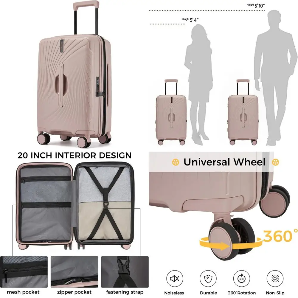 

Lightweight Hardside 20 Inch Expandable Spinner Luggage with TSA Lock, Airline Approved, 22x14x9 Inch Dimensions for Travel