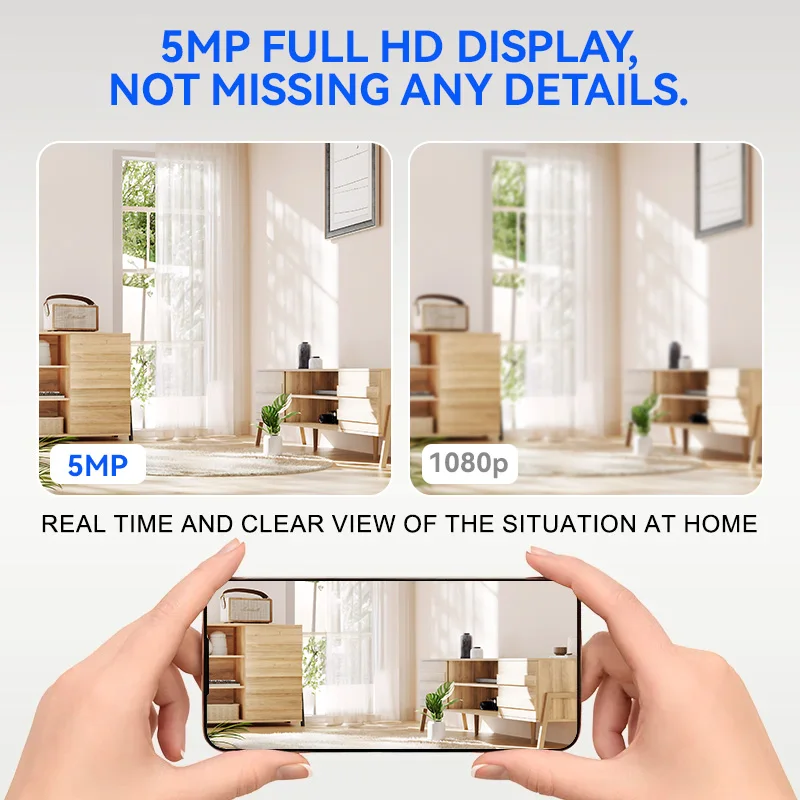 1/2/4pcs 2.4G 5MP Wifi IP Wireless Security Surveillance PTZ Cameras 5X Zoom Tracking Two-way Audio HD Night Color Cam O-Kam Pro