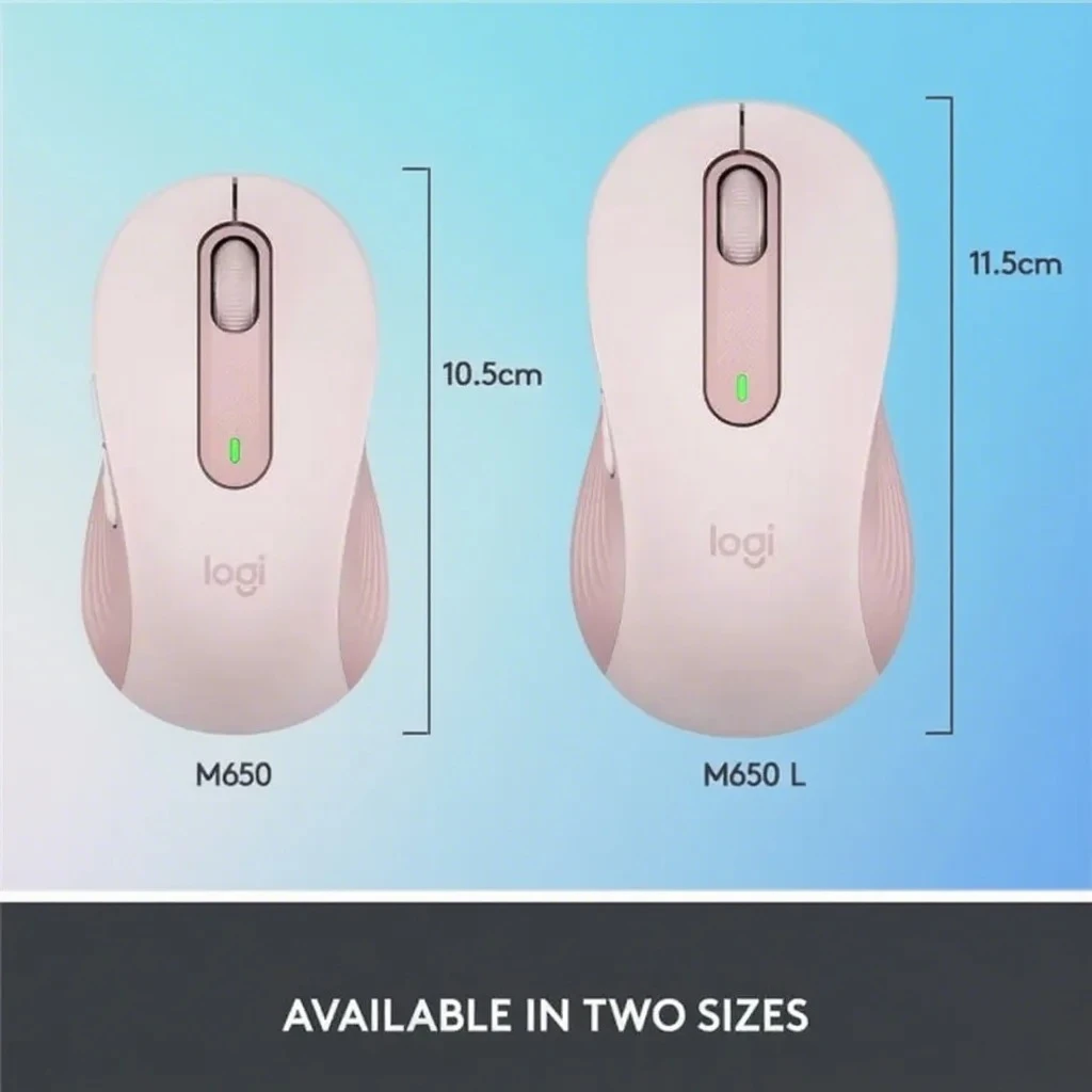 Logitech M650/M650L Mouse Bluetooth Tracciamento ottico avanzato, Pulsanti laterali personalizzabili Materiali riciclati rispettosi dell'ambiente