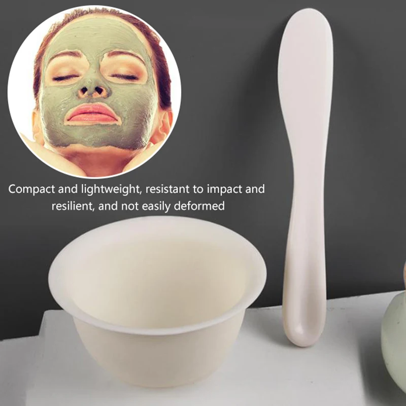 DIY Facial Mask Mixing Bowl Spoon Stick Set Tool Soft Mud Mask Applicator Plastic Spatula Household Accessories Makeup Tools Kit