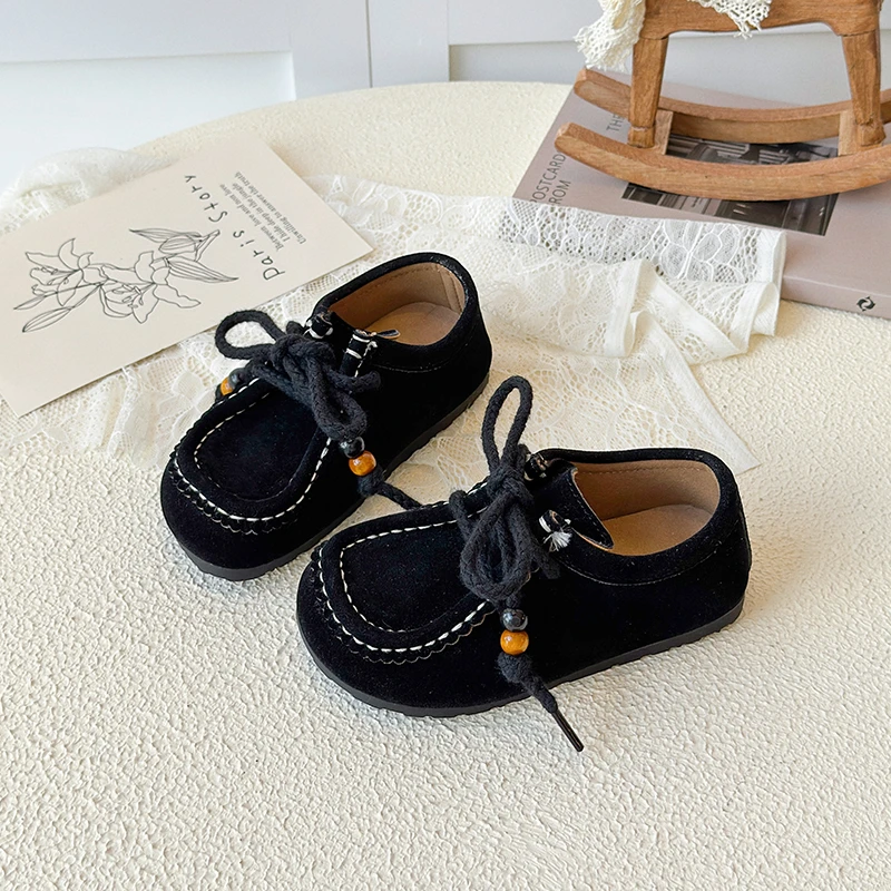Zapatos Birken de fondo plano para niños, zapatos de moda antideslizantes de fondo plano de gamuza de ocio para primavera y otoño para niños y niñas