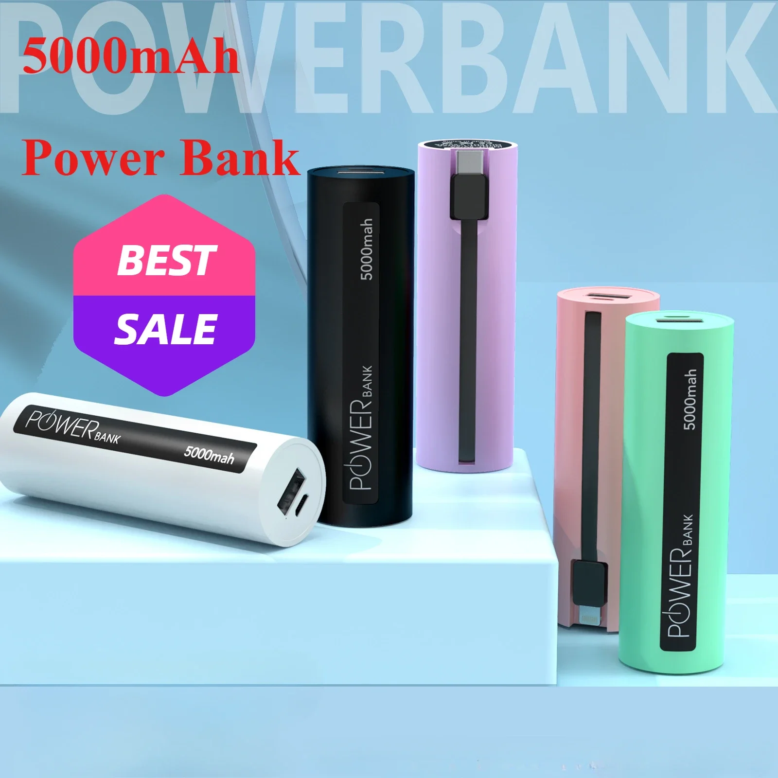 

2025 New Mini Pocket Capsule Power Bank Small Portable Emergency External Battery Charger for iPhone Xiaomi Samsung Huawei